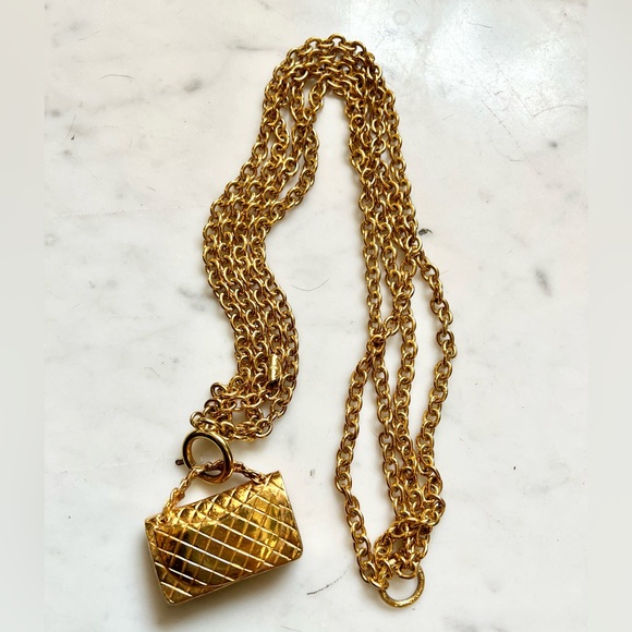 Vintage Chanel Double Strand Purse Necklace - Picture 7 of 8